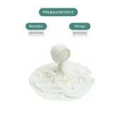 Baby Premium Stretchy Poly Cotton Wrap with Bonnet SR094 | NB | Off White